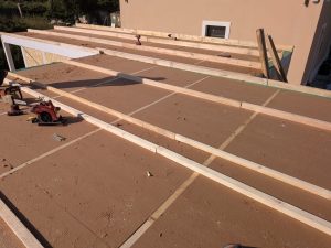 pacchetto di isolamento termico con listellatura in legnointegrata della casetta in legno a pisa